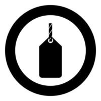 Label on the rope icon black color vector illustration simple image