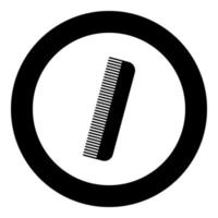 Comb icon black color in circle vector