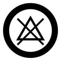 Symbol do not bleach icon black color in circle vector