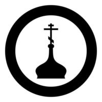 Cupola ortodox church icon black color vector illustration simple image