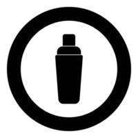 Shaker icon black color in circle vector