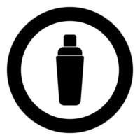 Shaker icon black color in circle vector