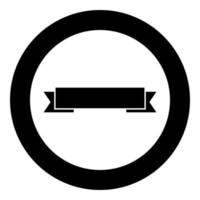 Ribbon icon black color in circle vector