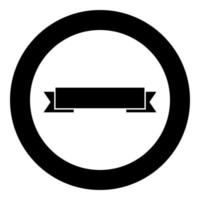 Ribbon icon black color in circle vector