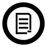 Document sheet substract black icon in circle vector illustration