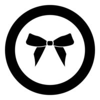 Bow black icon in circle vector