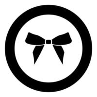 Bow black icon in circle vector