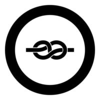 Knot black icon in circle vector