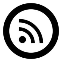 News line sign icon black color in circle vector