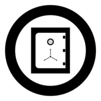 Safe icon black color in circle vector