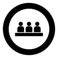 Board meeting - business concept icon black color in circle vector