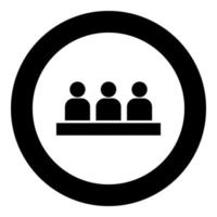 Board meeting - business concept icon black color in circle vector