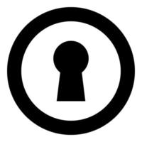 Keyhole icon black color in circle vector