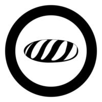 Long loaf icon black color in circle vector