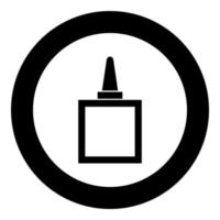 Glue black icon in circle vector illustration