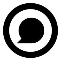 Sign commentary black icon in circle vector illustration