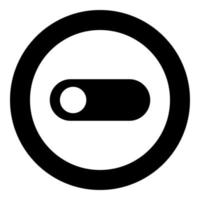 Toggle switch black icon in circle vector illustration isolated .