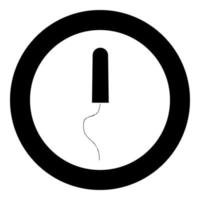 Women hygiene tampons icon black color in circle vector