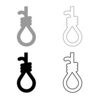 Loopset icon grey black color vector illustration image solid fill outline contour
