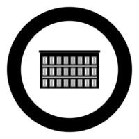 Hotel icon black color in circle vector