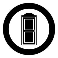 Bio toilet icon black color in circle vector