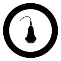 Ultrasound icon black color in circle vector