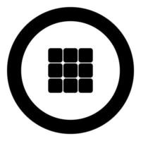 Panel enter icon black color in circle vector