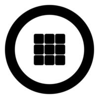 Panel enter icon black color in circle vector