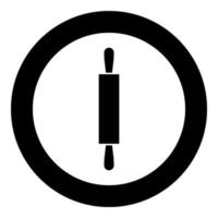 Rolling pin icon black color in circle vector