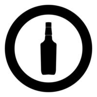 Whisky icon black color in circle vector