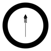 Rockets for fireworks icon black color in circle vector