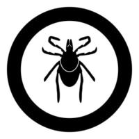 Tick black icon in circle vector