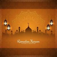 Ramadan Kareem Islamic cultural festival elegant background vector