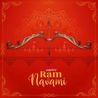 Indian Hindu cultural festival Ram Navami celebration background vector