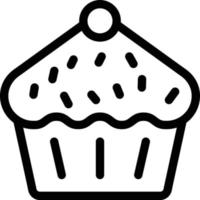 ilustración de vector de cupcake en un fondo. símbolos de calidad premium. iconos vectoriales para concepto y diseño gráfico.