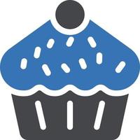 ilustración de vector de cupcake en un fondo. símbolos de calidad premium. iconos vectoriales para concepto y diseño gráfico.