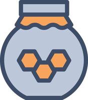 ilustración de vector de miel en un fondo. símbolos de calidad premium. iconos vectoriales para concepto y diseño gráfico.
