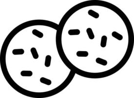 ilustración de vector de galleta en un fondo. símbolos de calidad premium. iconos vectoriales para concepto y diseño gráfico.