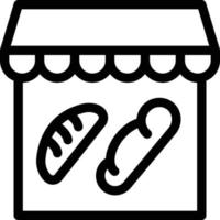 ilustración de vector de tienda de panadería en un fondo. símbolos de calidad premium. iconos vectoriales para concepto y diseño gráfico.