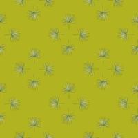 Fan palm leaves seamless pattern.Vintage tropical branch in engraving style. vector