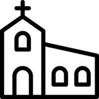 ilustración de vector de iglesia en un fondo. símbolos de calidad premium. iconos vectoriales para concepto y diseño gráfico.