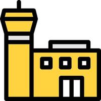 ilustración de vector de torre de control en un fondo. símbolos de calidad premium. iconos vectoriales para concepto y diseño gráfico.