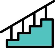 ilustración de vector de escalera en un fondo. símbolos de calidad premium. iconos vectoriales para concepto y diseño gráfico.