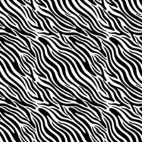Seamless abstract zebra skin pattern background. Decorative design freehand creative paint. Texture chaotic element. vector