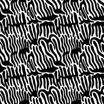 Seamless abstract pattern background. Decorative design freehand creative paint. Texture chaotic element. vector