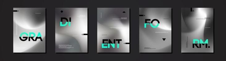 Abstract ambient cover design vector template set