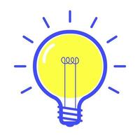 Lightbulb icon line modern style vector