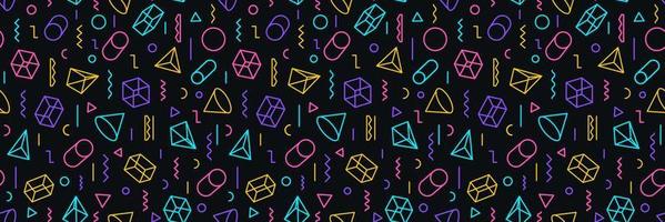 Memphis vector pattern consisting geometry shape