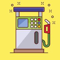 ilustración de vector de bomba de gasolina en un fondo. símbolos de calidad premium. iconos vectoriales para concepto y diseño gráfico.