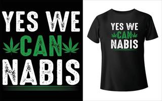 diseño de camiseta de marihuana, vector de marihuana, hoja de marihuana.